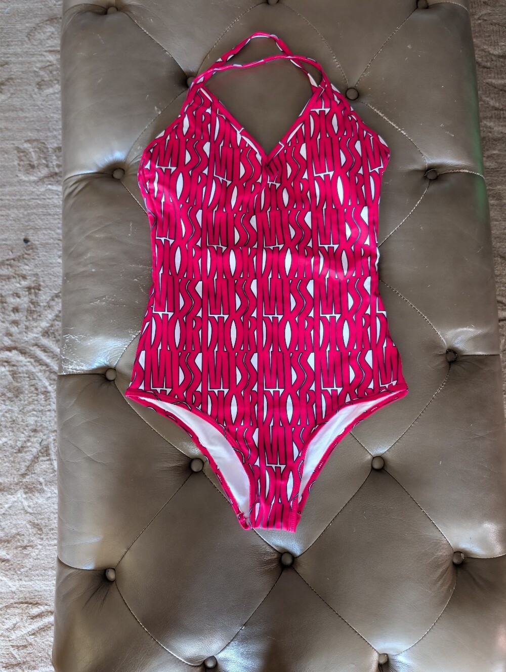 NWT Women's Red And White Bathing Suit